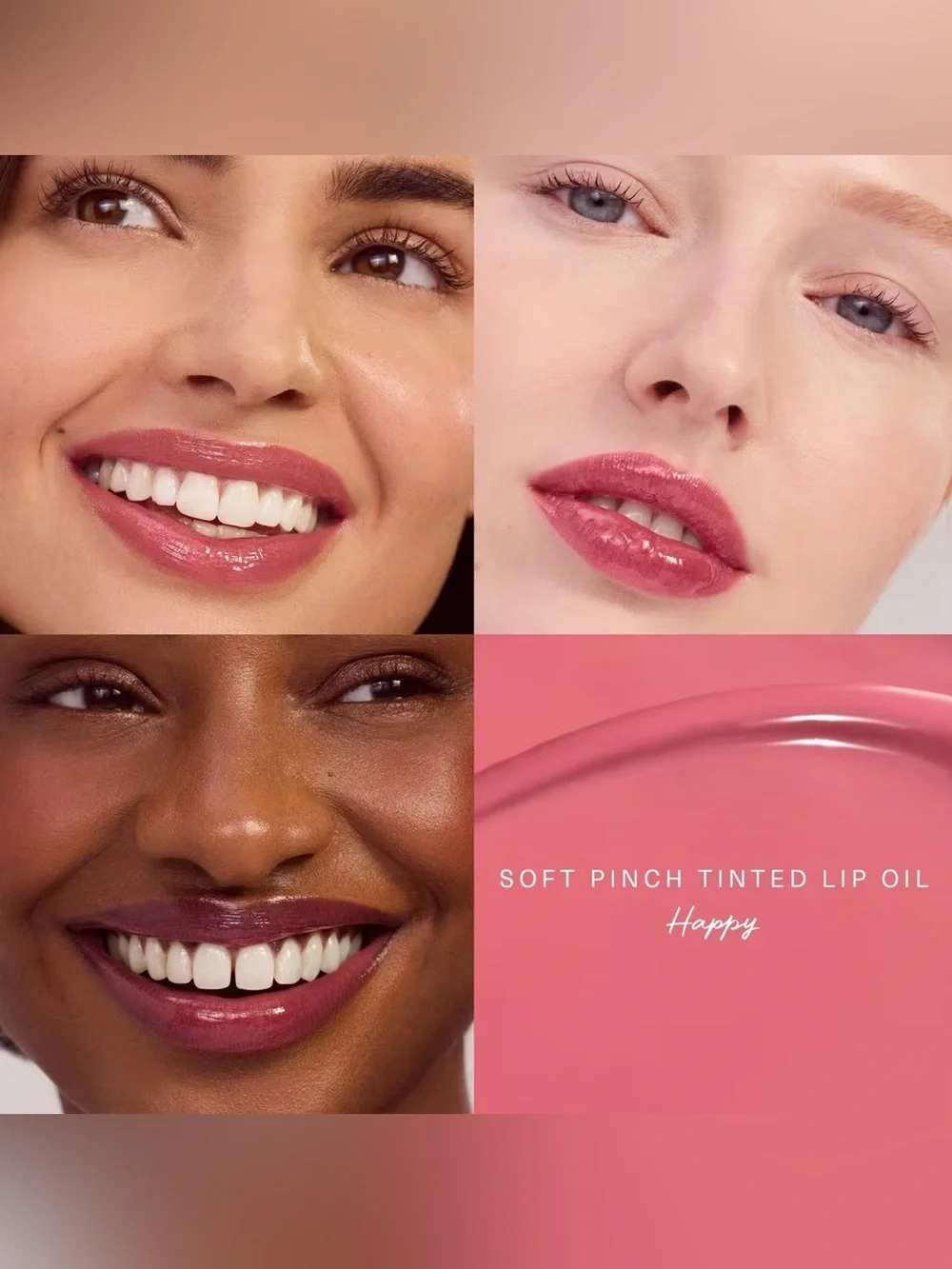 Rare Beauty Soft Pinch Tinted Lip Oil - Happy ( cool pink). NIB ✨